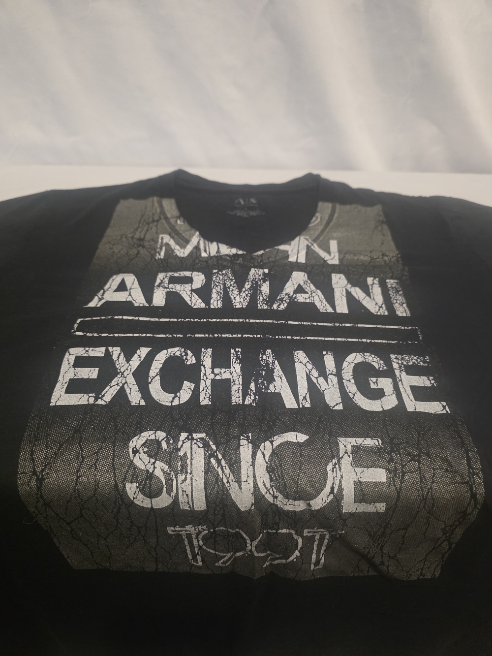 Armani Exchange Men’s Black Graphic Logo Tee